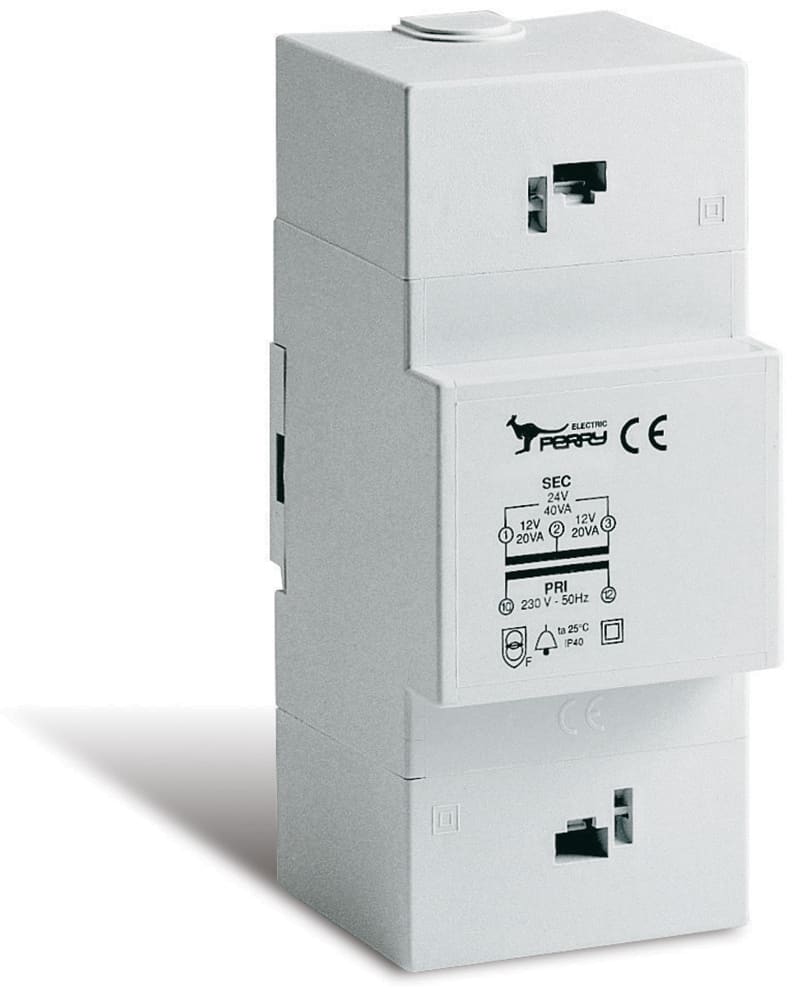 PERRY - PER1TDTR01409/N TRASF.MODUL.20VA S.INT.230/4-8-12V