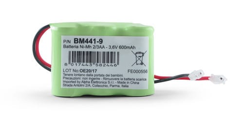 ALPHA ELETTRONICA SR ALPBM441-9 BATT.2/3AA NI-MH 3.6V 600MAH CONN.UNIV.