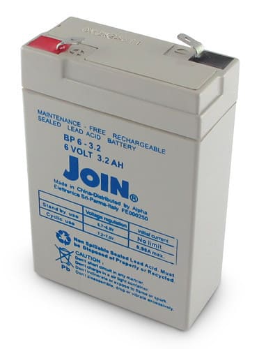ALPHA ELETTRONICA SR ALPBP06-3.2 BATT. PIOMBO 6V 3.2 A CON FASTON