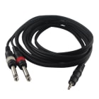 ALPHA ELETTRONICA SR - ALP11-3-013/3B Cable from 2 Mono Jack plugs Ø6.3 to Stereo jack plug Ø3.5 - 3m