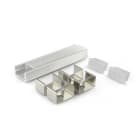 ALPHA ELETTRONICA SR - ALPJO380/084-42K Profilo in alluminio anodizzato argento con copertura prismata trasparente piana - 2m - Accessori inclusi