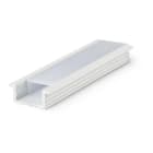 ALPHA ELETTRONICA SR - ALPJO380/102B-12P3 Recessed white painted aluminum profile with flat opal PC cover - 3m