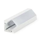 ALPHA ELETTRONICA SR - ALPJO380/152B-12P Corner white painted aluminum profile with flat opal PC cover - 2m