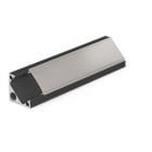 ALPHA ELETTRONICA SR - ALPJO380/154N-12P Profilo di alluminio ad angolo con copertura in PC opaca piana 2m - Nero