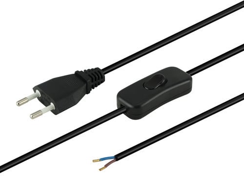 ALPHA ELETTRONICA SR ALP23-001/21B CAVO RETE 2X0.75 L.3M NERO - INT.VOL. PB