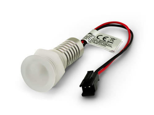 ALPHA ELETTRONICA SR ALPJO388/028WW MINI SPOT LED 12V PLAST.TRASP. 3000K