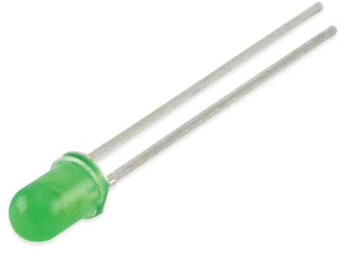 ALPHA ELETTRONICA SR ALPLL0340G-D LED SINGLE COLOR GREEN 3MM 2PIN
