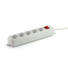 ALPHA ELETTRONICA SR - ALP23-043S/05 Multi sockets with 5 P40 Universal Sockets - With switch - White