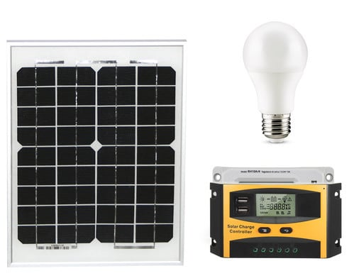 ALPHA ELETTRONICA SR ALPKIT15-SB KIT FOTOV. 15W 12V CON REGLAM NO BATT.