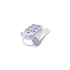 ALPHA ELETTRONICA SR ALP23-043ST/06 MULTIPRESA 6 USCITE UNIVERSALI-INTERR...