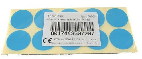 ALPHA ELETTRONICA SR - ALPLL3003-PAD KIT DI 50 ADESIVI TERMOCONDUTTIVI DIA...