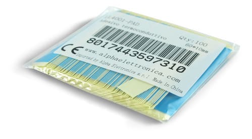 ALPHA ELETTRONICA SR ALPLL4001-PAD ADESIVO TERMOCONDUT.60X10MM CONF.100 PCS