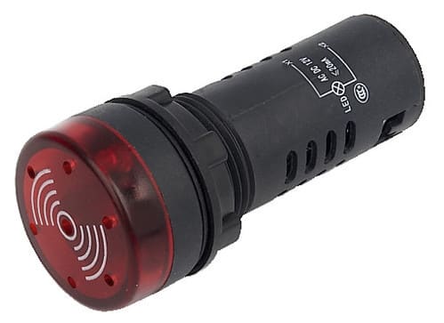 ALPHA ELETTRONICA SR ALPLL9060-1 INDICATORE LED 22MM 230VAC ROSSO BUZZER
