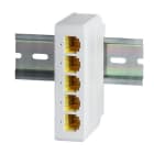 ALPHA ELETTRONICA SR - ALPPOEG2005PV1 DIN-Rail 1000Mbps POE+ Extender 90W 1 in 4 out