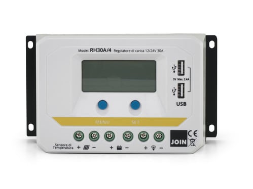 ALPHA ELETTRONICA SR ALPRH30A/4 REG.DI CARICA PWM 12/24V 30A CON USB
