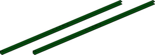 ALPHA ELETTRONICA SR ALPSU-SOLAR-P016 COPPIA PROFILI 1328MM X 2XMM140/180