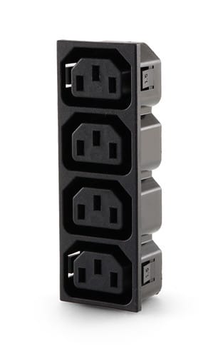 ALPHA ELETTRONICA SR ALP23-18/4L CONNETT. ALIM AC DA PANN.-4 PRESE-10A...