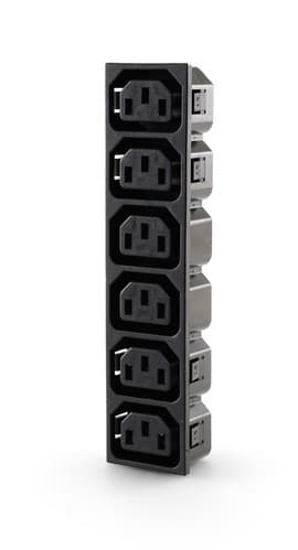 ALPHA ELETTRONICA SR ALP23-18/6L CONNETT. ALIM AC DA PANN.-6 PRESE-10A...