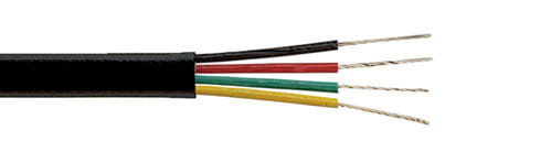 ALPHA ELETTRONICA SR - ALPWTR492N/T CAVO TEL 4 POLI PIATTO NERO