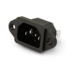 ALPHA ELETTRONICA SR - ALP23-5/2 Panel mounted AC power plug with screw fixing - C14