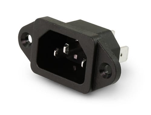 ALPHA ELETTRONICA SR ALP23-5/2 SPINA DA PANNELLO C14 3POLI FASTON 6.3MM