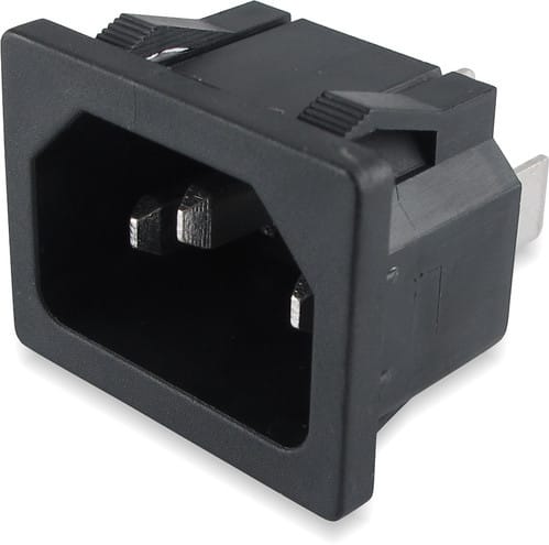 ALPHA ELETTRONICA SR ALP23-5/3 SPINA DA PANNELLO C14 3POLI FASTON 6.3MM