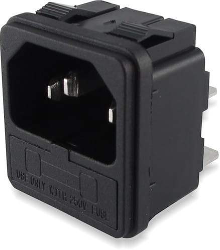 ALPHA ELETTRONICA SR ALP23-6/3 SPINA PANNELLO 3POLI CON PORTA FUS.6.3MM