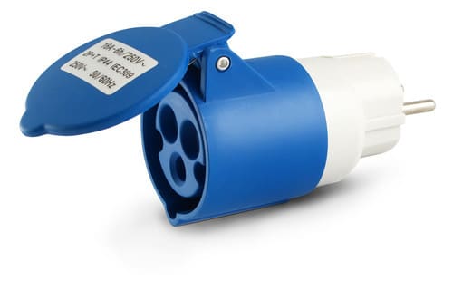 ALPHA ELETTRONICA SR - ALP23-75A Schuko 16A Plug to CEE 2P+T 16A socket