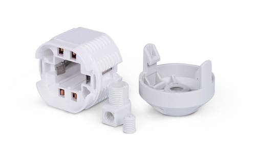ALPHA ELETTRONICA SR ALP23-9-146 LAMP HOLDER G24 NOKEY 4 PIN BEIGE