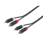 ALPHA ELETTRONICA SR - ALP17-060/05K Premium audio cable - 2 RCA to 2 RCA - 5m - 28AWG (10x0.10) + 30 wires spiral