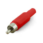 ALPHA ELETTRONICA SR - ALP17-10/1 Coaxial RCA plug with cable guide - Red