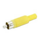 ALPHA ELETTRONICA SR - ALP17-60 Coaxial RCA plug with cable guide - Yellow