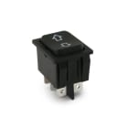 ALPHA ELETTRONICA SR - ALP320-013 Deviatore - Nero - 2P - DPCO - (ON)/OFF/(ON) - 15A@250V - 6 term. faston 6,3