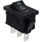 ALPHA ELETTRONICA SR - ALP320-047 Deviatore - Nero - 1P - SPCO - (ON)/OFF/(ON) - 6A@250V - 3 term. faston 4,8