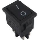 ALPHA ELETTRONICA SR - ALP320-050 Switch - Black - 2P - DPST - ON / OFF - 6A @ 250V - 4 term. faston 4.8