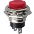 ALPHA ELETTRONICA SR - ALP330-008 Pulsante - Rosso - 1P - SPST - OFF/(ON) - N.A. - 2A@250Vac - 2 term. a saldare