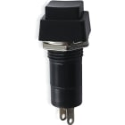 ALPHA ELETTRONICA SR - ALP330-018 Pulsante bistabile - Nero - 1P - SPST - ON/OFF - 1A@250Vac - 2 term. a saldare