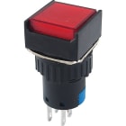 ALPHA ELETTRONICA SR - ALP330-048-1 PULS.PUSH LOCKED 230V 2NO-2NC QUAD.ROSSO