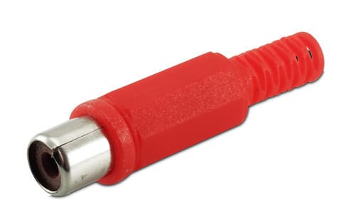 ALPHA ELETTRONICA SR ALP18-10 PRESA COAX RCA ROSSA PHONO CON G/CAVO