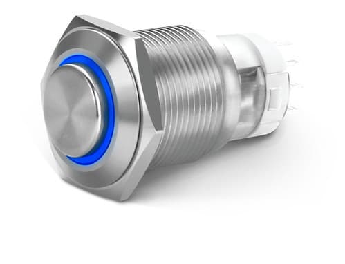 ALPHA ELETTRONICA SR ALP330-070-B PULS.INT.1P ON/-/OFF LUNGO BLU