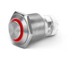 ALPHA ELETTRONICA SR - ALP330-072-B Interruttore antivandalo ø16mm bistabile luminoso Rosso - 24V - 1P - SPDT - ON/ON - 3A@250Vac - 5 term. a saldare