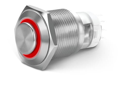 ALPHA ELETTRONICA SR ALP330-072-B PULS.INT.1P ON/-/OFF LUNGO ROSSO