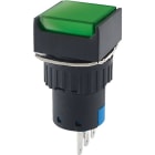 ALPHA ELETTRONICA SR - ALP330-074-4 PULSANTE PUSH 230V 1NO-1NC QUADR.VERDE