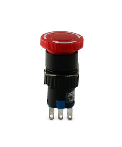 ALPHA ELETTRONICA SR ALP360-031 PULS.EMERGENZA 230V 2NO-2NC ROSSO 22MM