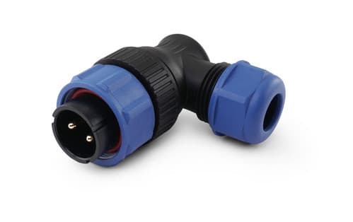 ALPHA ELETTRONICA SR ALP44-54L CONNETTORE IP68 ANG. SP21 SPINA 2P30A