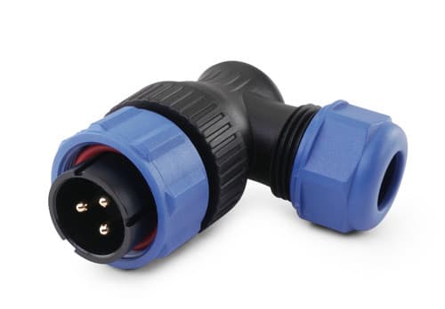 ALPHA ELETTRONICA SR ALP44-55L CONNETTORE IP68 ANG. SP21 SPINA 3P30A
