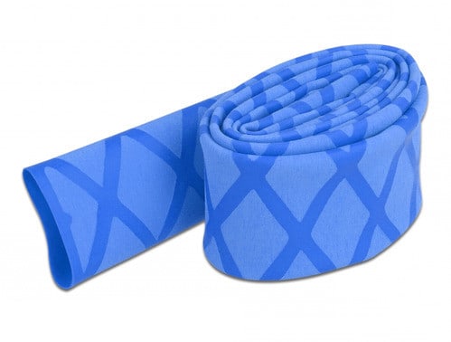 ALPHA ELETTRONICA SR - ALP520-G04B Guaina termorestringente antiscivolo - Restringimento 2:1 - ø20mm - Blu - 1m