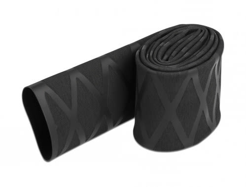 ALPHA ELETTRONICA SR - ALP520-G12 Guaina termorestringente antiscivolo - Restringimento 2:1 - ø30mm - Nero - 1m