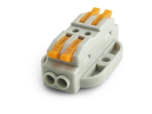 ALPHA ELETTRONICA SR ALP542-22-1 MORSETTO 2 POLI PASS. CON FORI FISSAGGIO