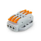 ALPHA ELETTRONICA SR - ALP542-23-1 Quick connector for cable clamp - three through poles - 6 clamps - with mounting base